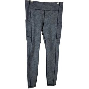 Lululemon Speed Up Tight 28" Luon Variegated Knit Heathered Black Size 12 EUC